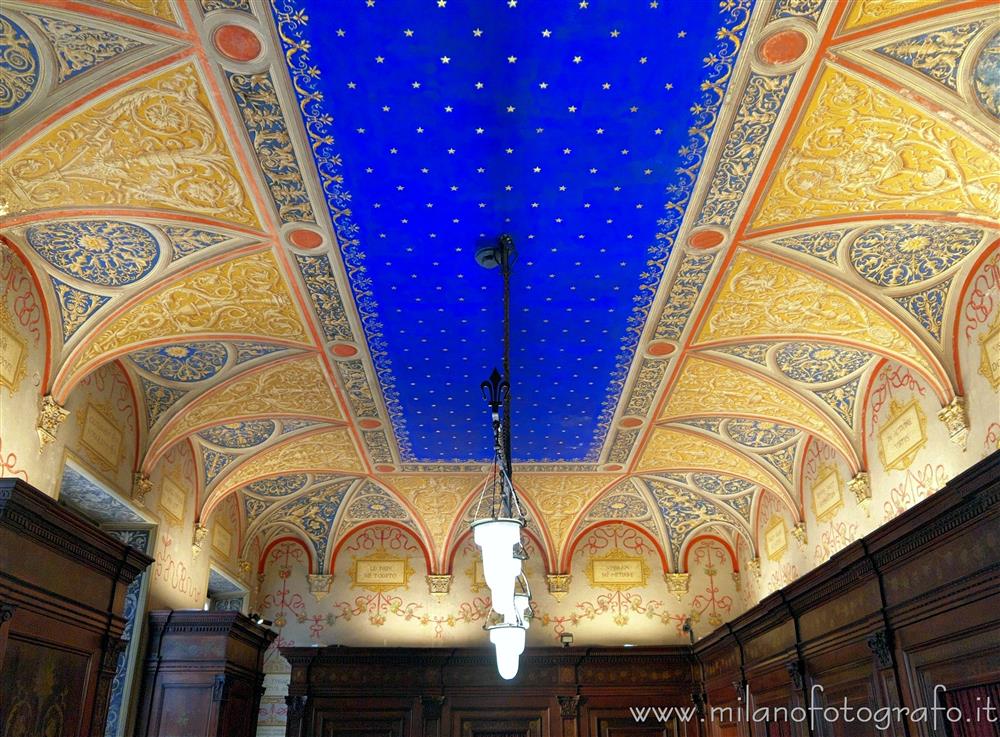 Milan (Italy) - Ceiling of the library of the House Museum Bagatti Valsecchi